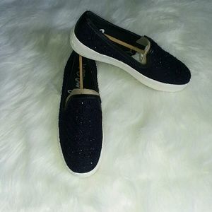 Sam Edelman Black Slip-On Flats with White Soles